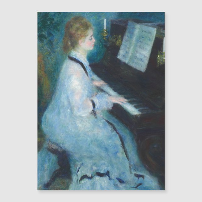 Renoir Woman at the Piano Vintage Impressionist  (Front)