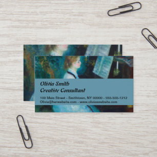 Renoir Woman at the Piano Vintage Impressionist  Business Card