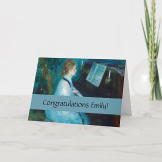 Renoir Woman at the Piano Vintage Impressionist Card