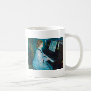 Renoir Woman at the Piano Vintage Impressionist Coffee Mug