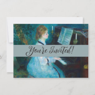 Renoir Woman at the Piano Vintage Impressionist  Invitation