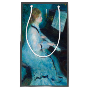 Renoir Woman at the Piano Vintage Impressionist  Small Gift Bag