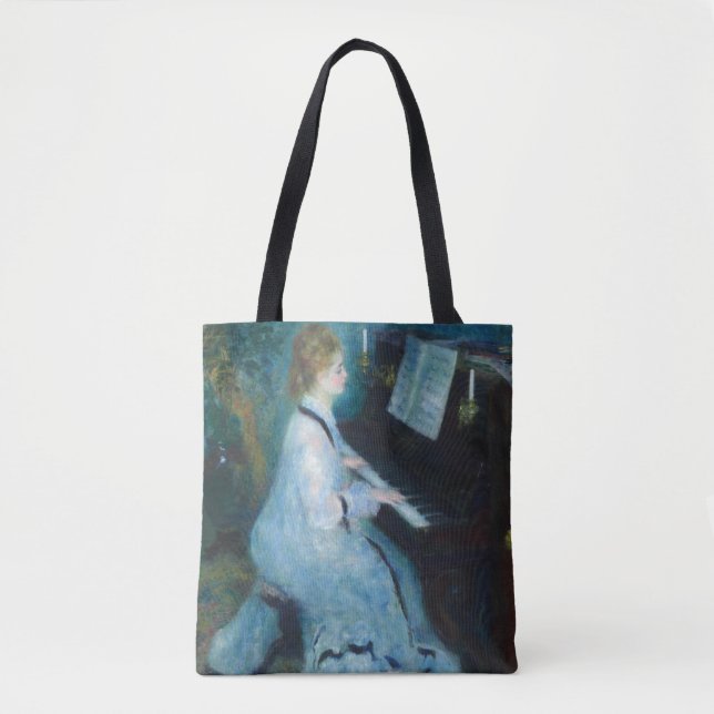 Renoir Woman at the Piano Vintage Impressionist  Tote Bag (Front)