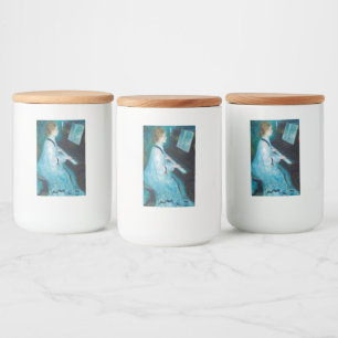 Renoir Woman Piano Music Musician Food Label