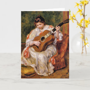 Renoir - Woman Playing the Guitar, Card