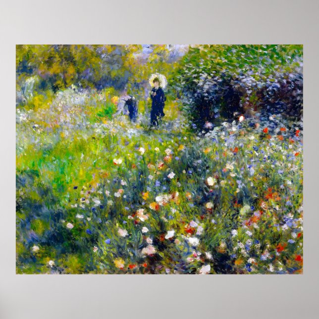 Renoir, Woman with a Parasol in a Garden, 1875 Poster (Front)