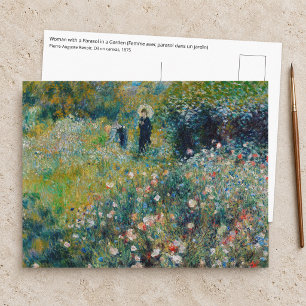 Renoir - Woman with a Parasol in a Garden Postcard