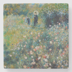 Renoir - Woman with a Parasol in a Garden Stone Coaster