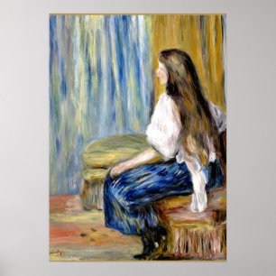 Renoir - Woman with Long Hair, fine art Poster