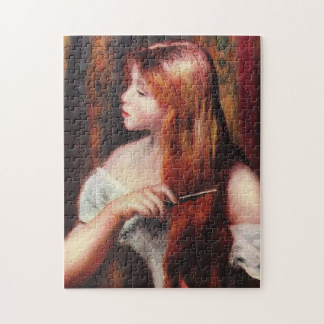 Renoir Young Girl Combing Her Hair Puzzle (Vertical)