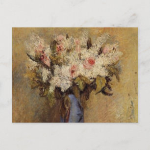 Renoir's A Vase of Lilacs and Roses Postcard