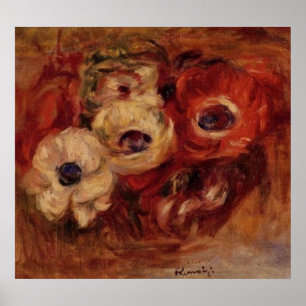 Renoir's Anemones Still Life Poster
