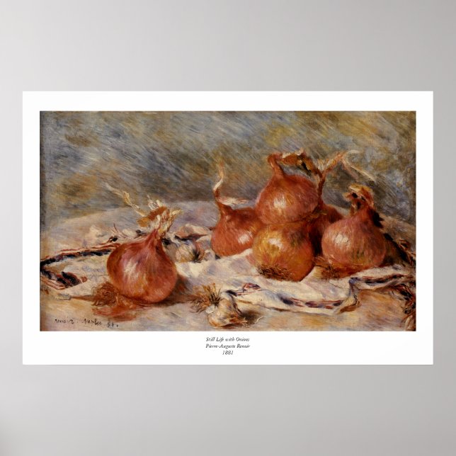 Renoir's Still Life with Onions (1881) Poster (Front)