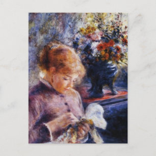 Renoir's Young Woman Sewing Postcard