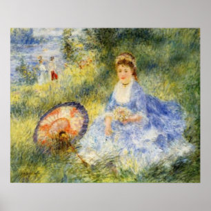 Renoir's Young Woman With a Japanese Umbrella Poster