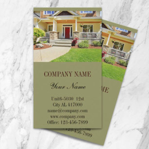 Renovation Construction Home Remodeling Realtor Business Card