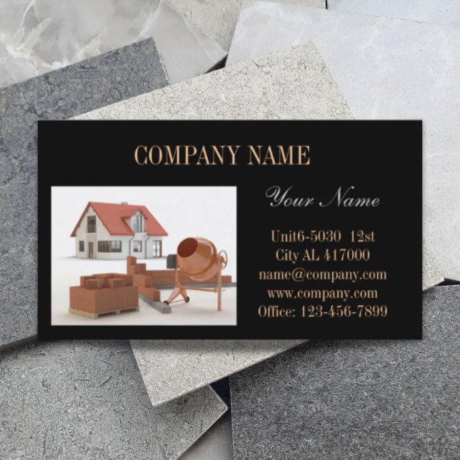 Renovation Home Remodeling Contractor Construction Business Card (Renovation Home Remodeling Contractor Construction Business Card)