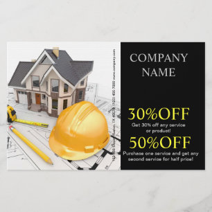 Renovation Home Remodeling Contractor Construction Flyer