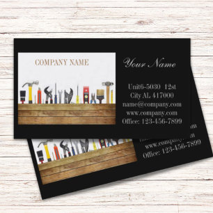Renovation Tools Handyman Carpentry Construction Business Card