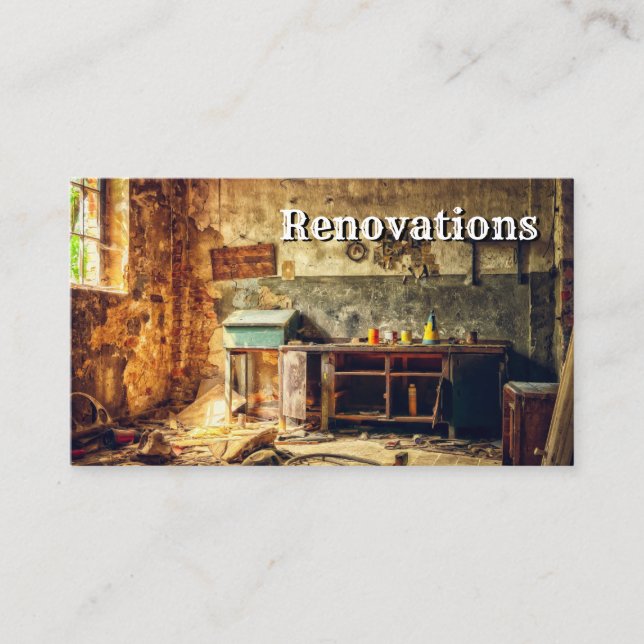 Renovations Home Improvements Business Card (Front)