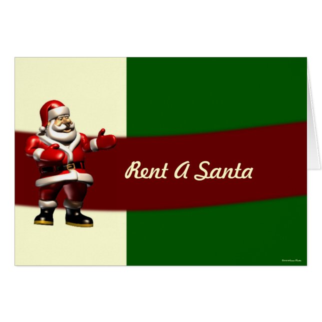 Rent A Santa Card (Front Horizontal)