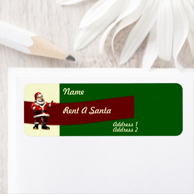 Rent A Santa Label (Insitu)