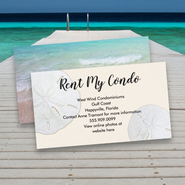 Rent My Condo Sand Dollars Rental Business Card (Creator Uploaded)