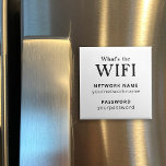 Rental Guest Wifi Password Refrigerator Magnet<br><div class="desc">Share your WiFi network name and password to your rental guests with this refrigerator magnet template. 2 inch square magnet.</div>