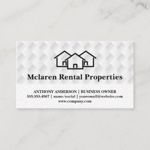 Rentals Weave Pattern Real Estate Business Card