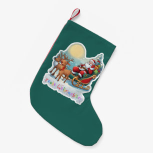 Rentierschlitten mit Rudi -  Small Christmas Stocking