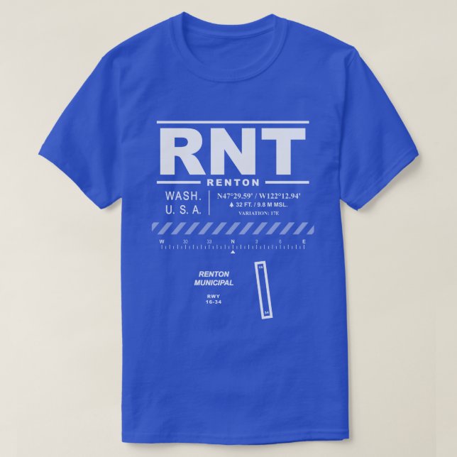 Renton Municipal Airport (RNT) T-Shirt (Design Front)