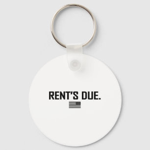 Rent's Due Work Hard Bodybuilder Weightlifting Tee Key Ring
