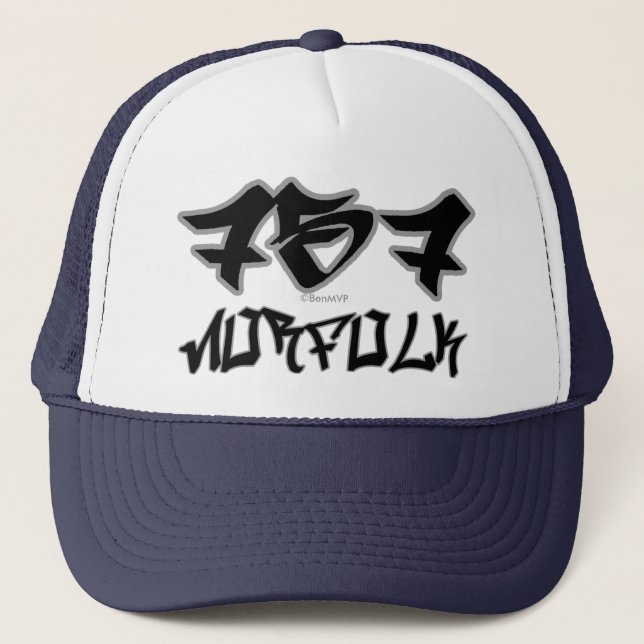 Rep Norfolk (757) Trucker Hat (Front)