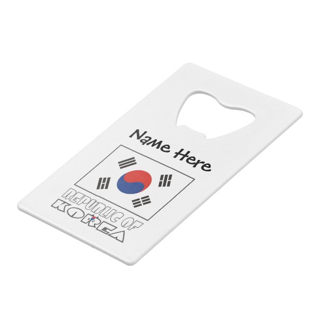 Rep. of Korea S South Korean Flag Personalised Nam (Front Angled)