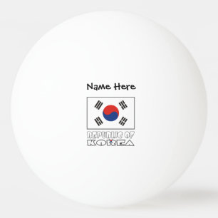 Rep. of Korea S South Korean Flag Personalised Nam Ping Pong Ball