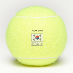 Rep. of Korea S South Korean Flag Personalised Nam Tennis Balls