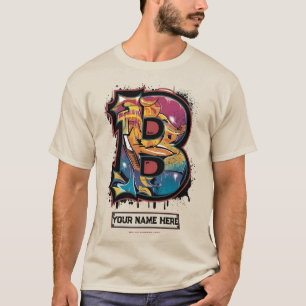 Rep Your Name: Customisable Graffiti Letter "B" T-Shirt