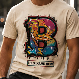 Rep Your Name: Customisable Graffiti Letter "B" T-Shirt