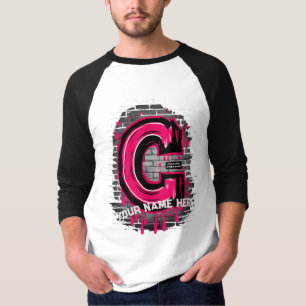 Rep Your Name: Customisable Graffiti Letter "C" T-Shirt