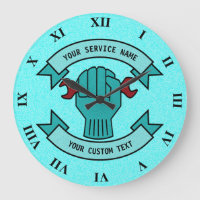 Repair Mechanic Technician Plumber With Red Wrench