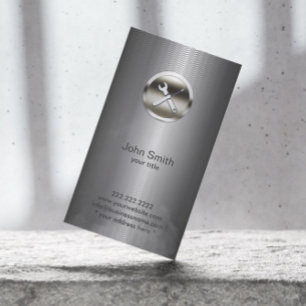 Repair Tool Logo Metal Handyman Plumber Business Card