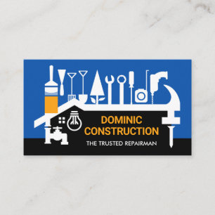 Repair Tools Building Hammer Frame Business Card