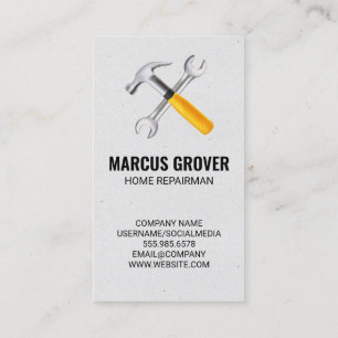 Repair Tools   Handy Man   Contractor Business Card