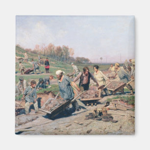 Repair Works on the Railway Line, 1874 Magnet