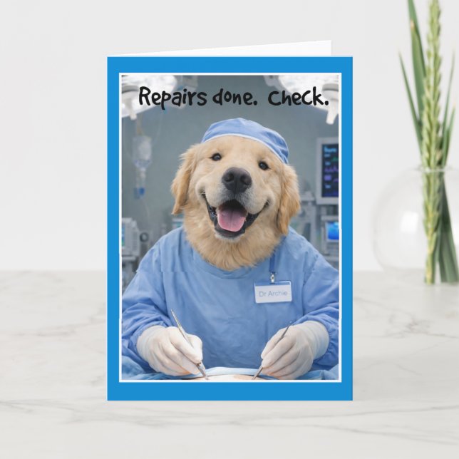 Repairs Done Get Well Card  SG-1 (Front)