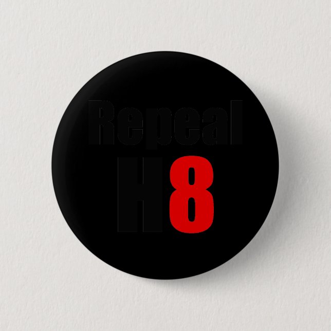 REPEAL PROP 8 / REPEAL H8 6 CM ROUND BADGE (Front)