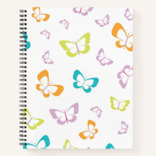 Repeat butterfly pattern notebook