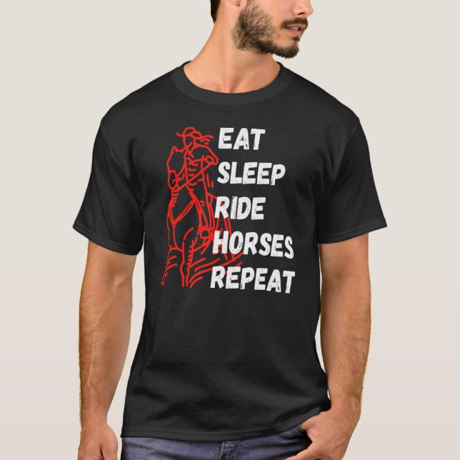 Repeat Horse Equestrian T-Shirt (Front)