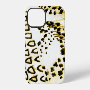 Repeatable Snake Skin. Yellow Fashion Style. White iPhone 12 Case
