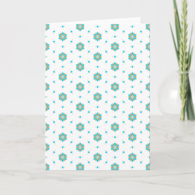 repeated geometric floral pattern design  card (Front)